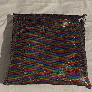 Colorful Sequin reversible pillow